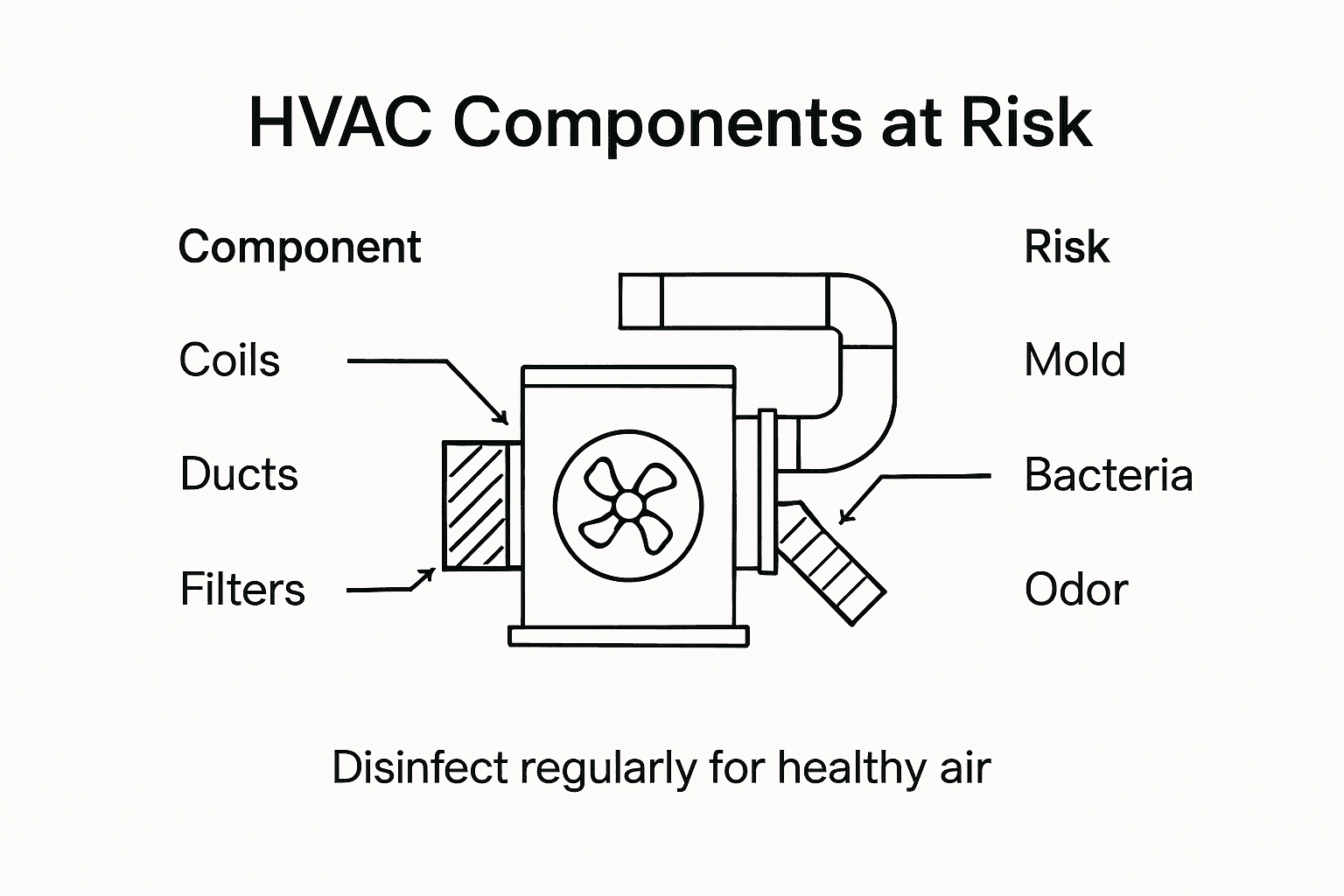 explain hvac component disinfection