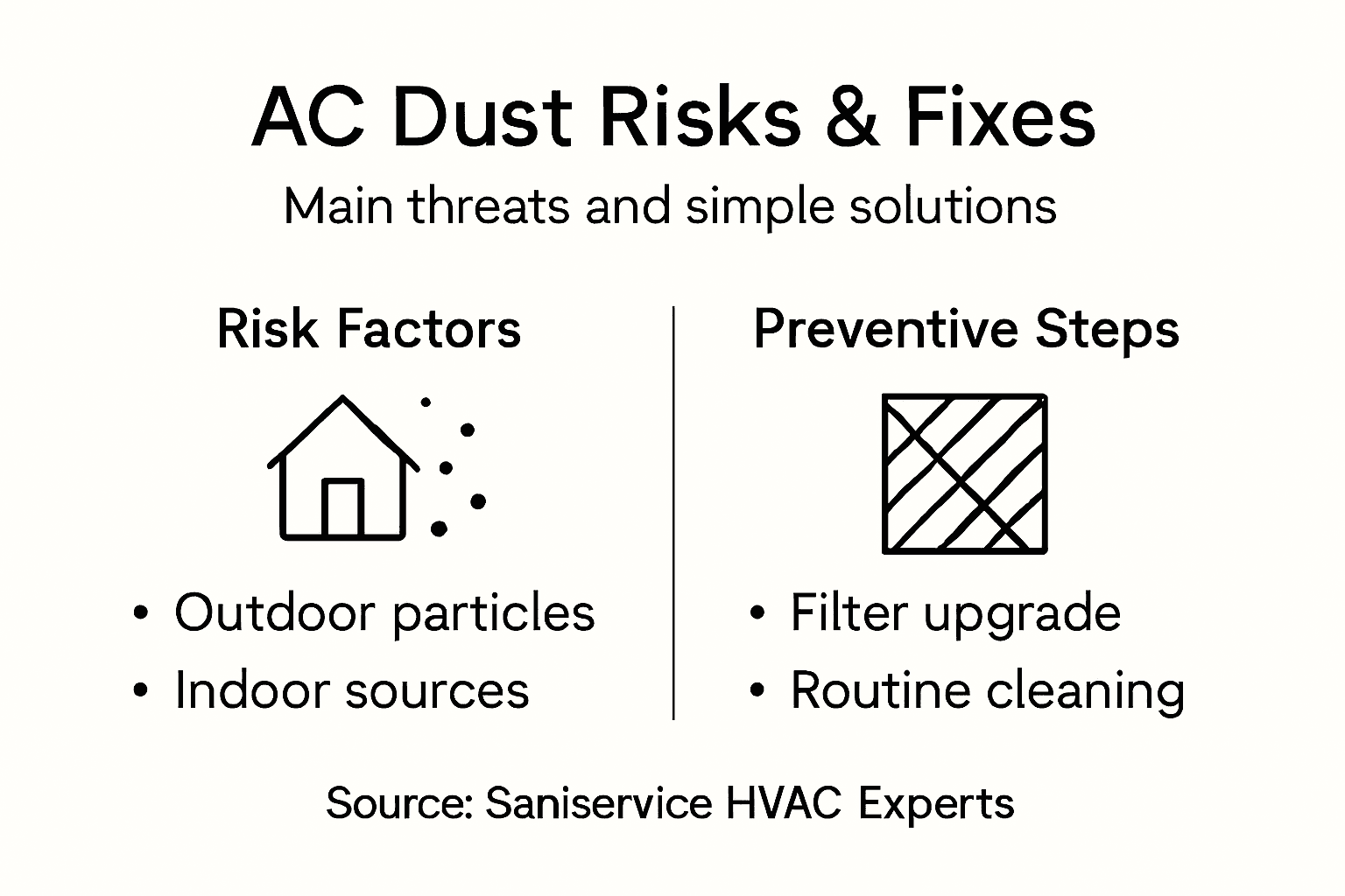 why ac units collect dust