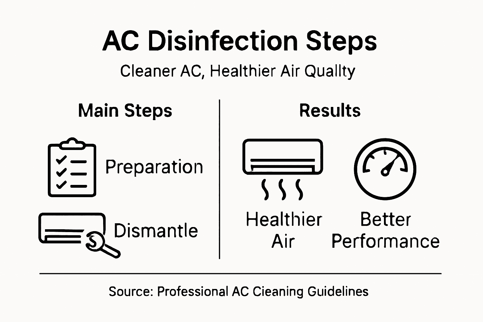step by step ac disinfection