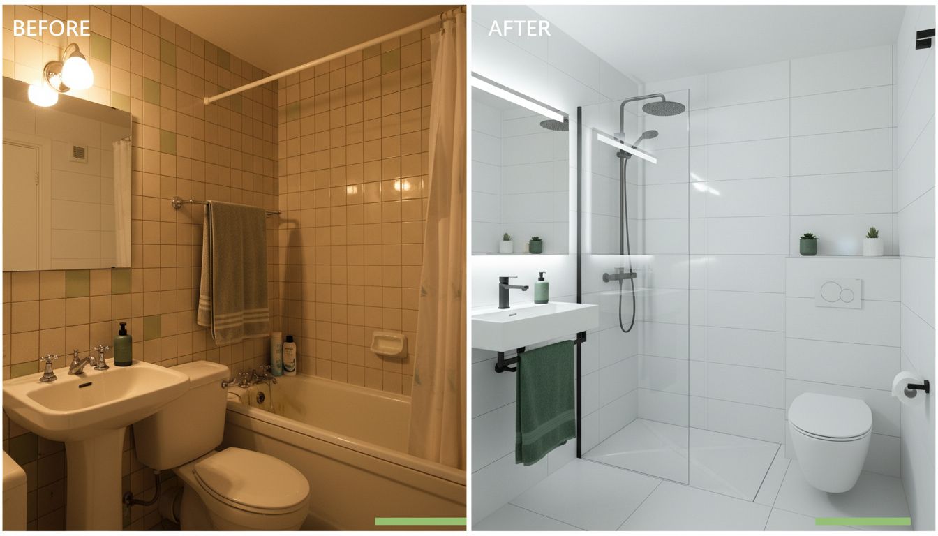 bathroom before after