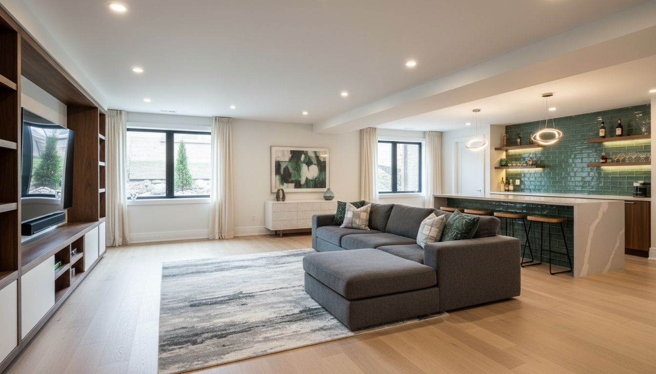 luxury finished basement