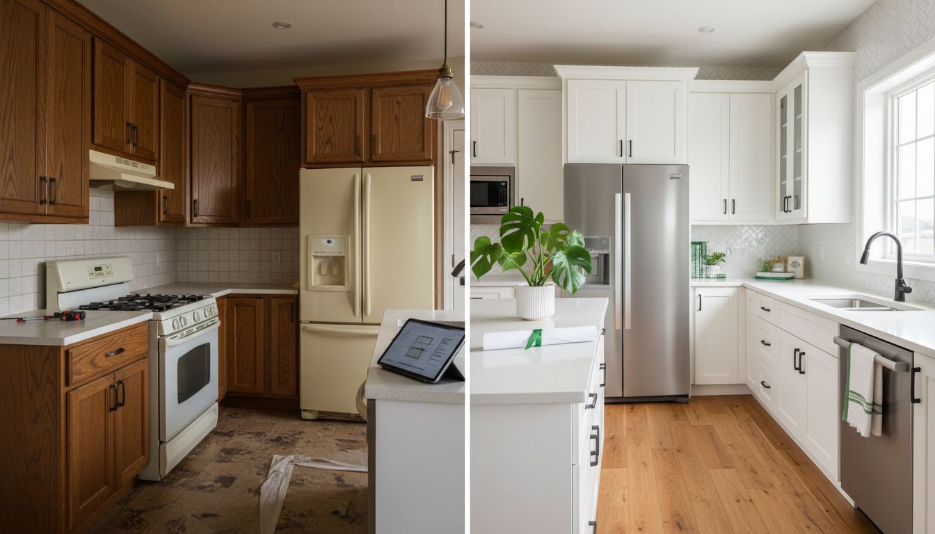 kitchen remodel before after