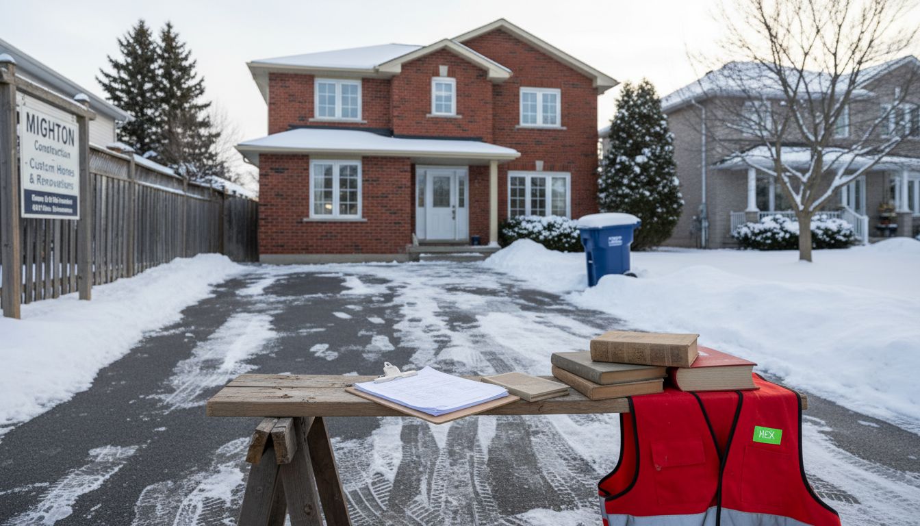 Inspector reviewing Canadian building standards