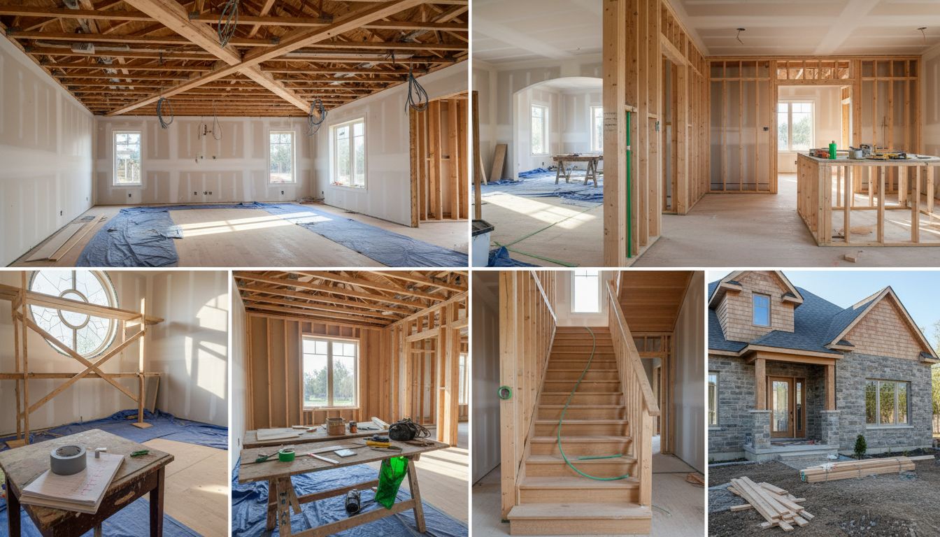 Project manager checks custom home progress