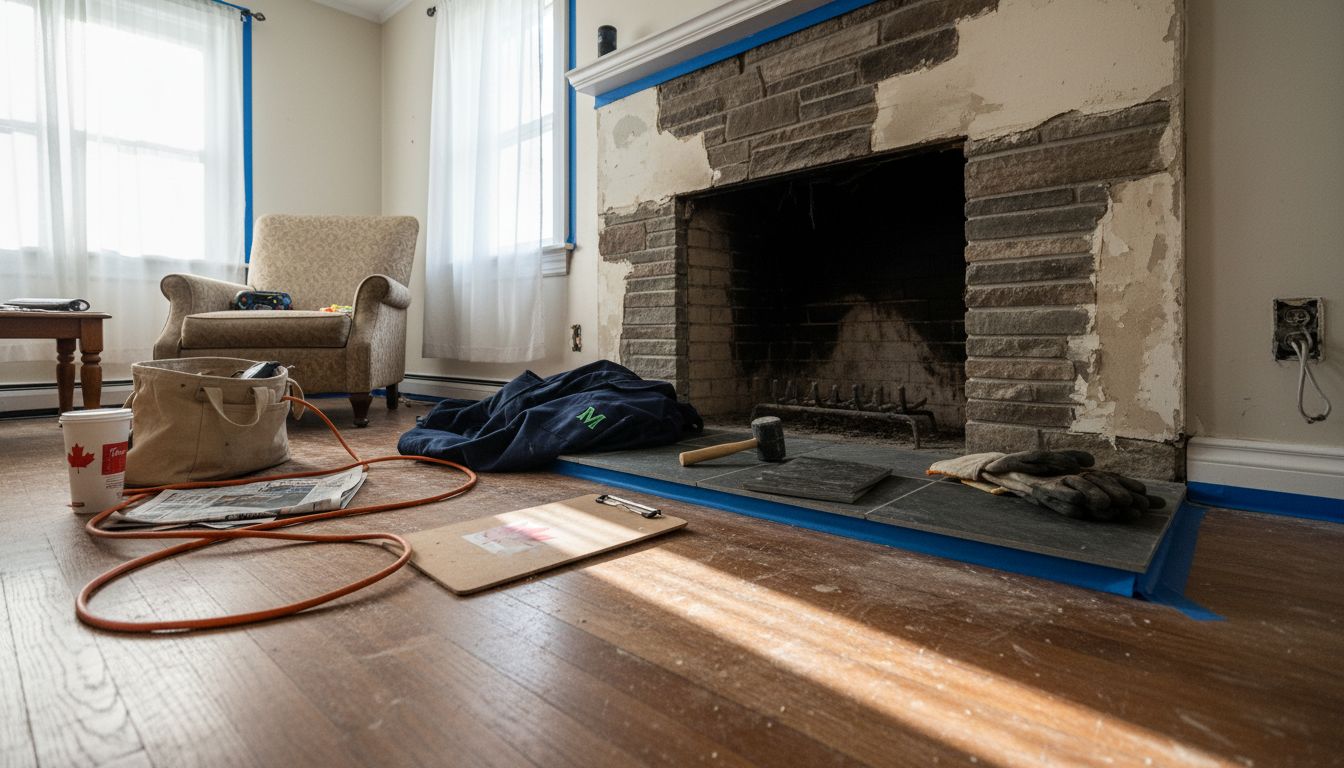 Contractor upgrades cottage living area interior