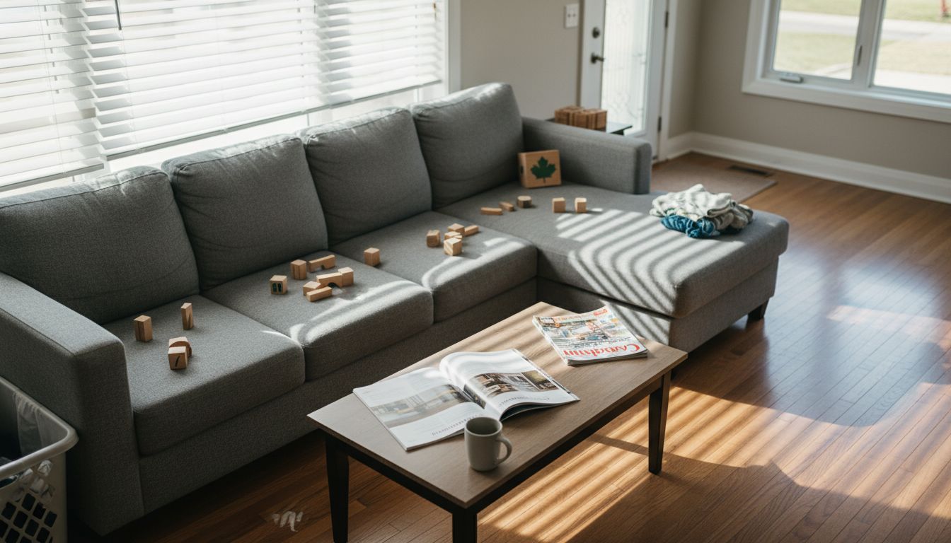 Family relaxing in newly renovated living room
