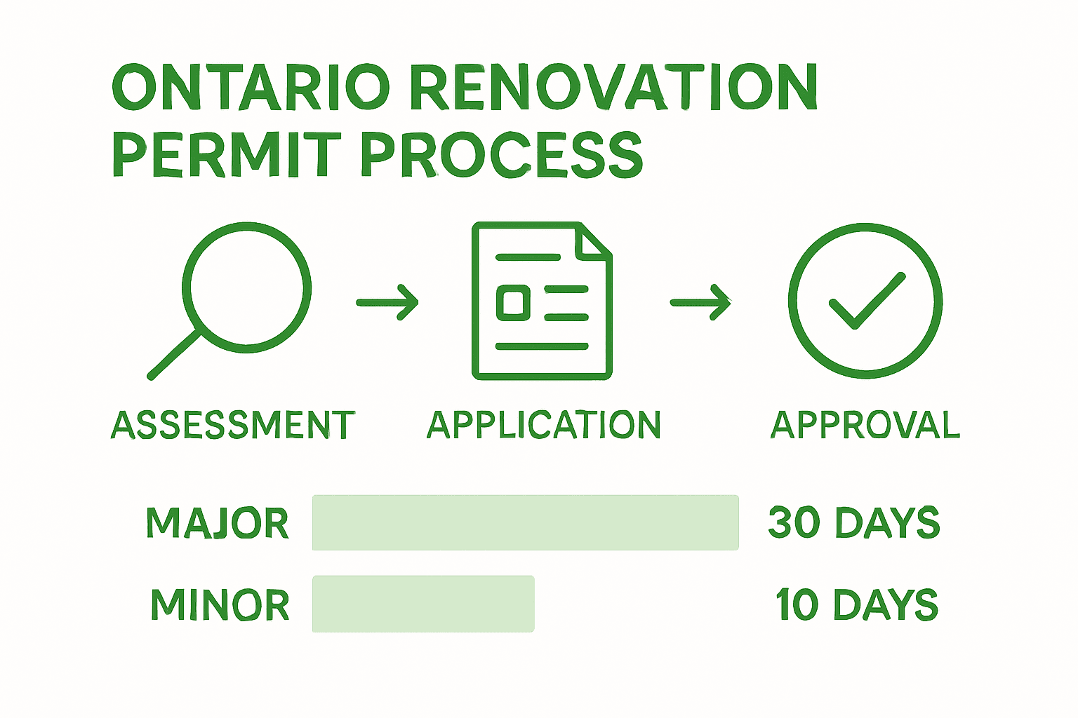 Ontario renovation permit process infographic