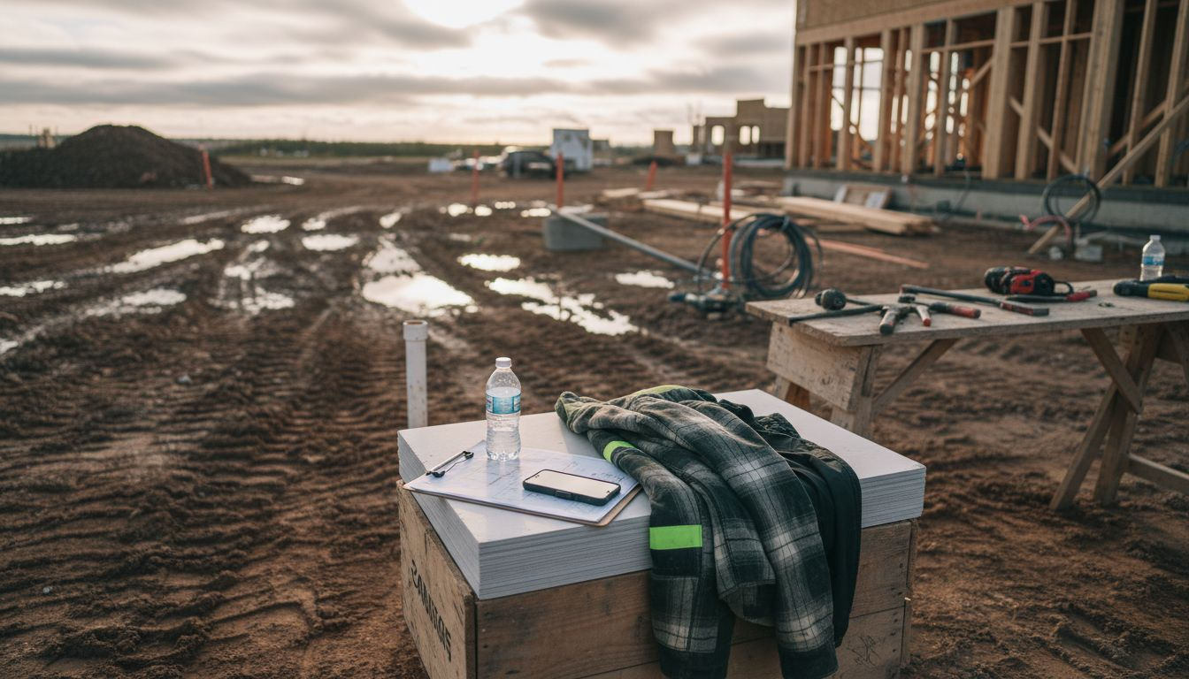 Foreman managing custom home subcontractors