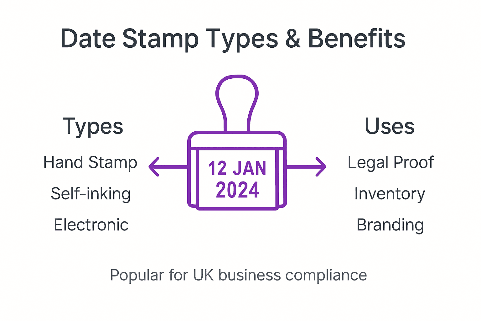Infographic shows UK date stamp types and uses