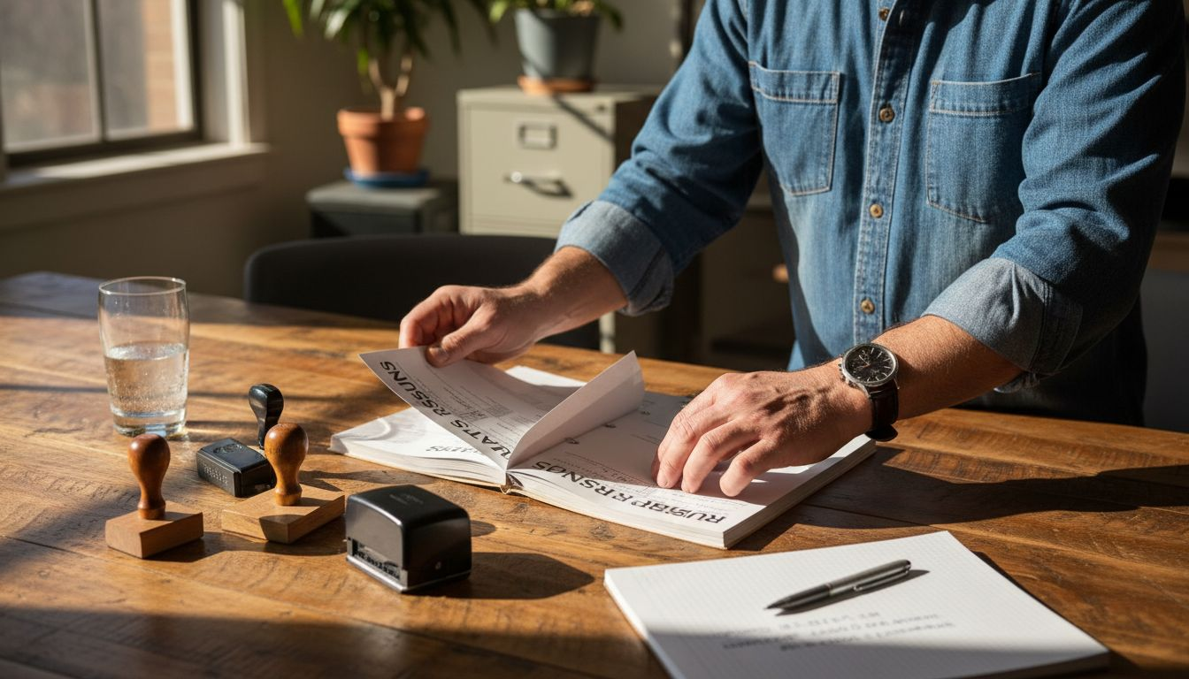 Hands comparing different custom stamp materials