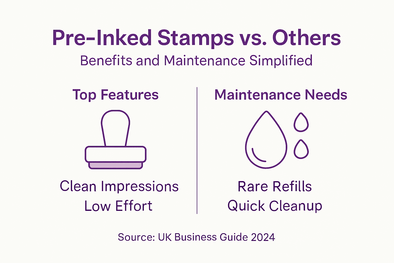 Infographic showing stamp benefits and maintenance