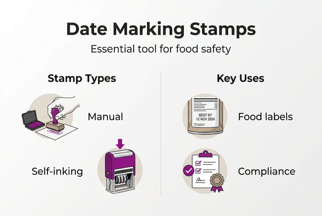 Infographic shows types and uses of date stamps