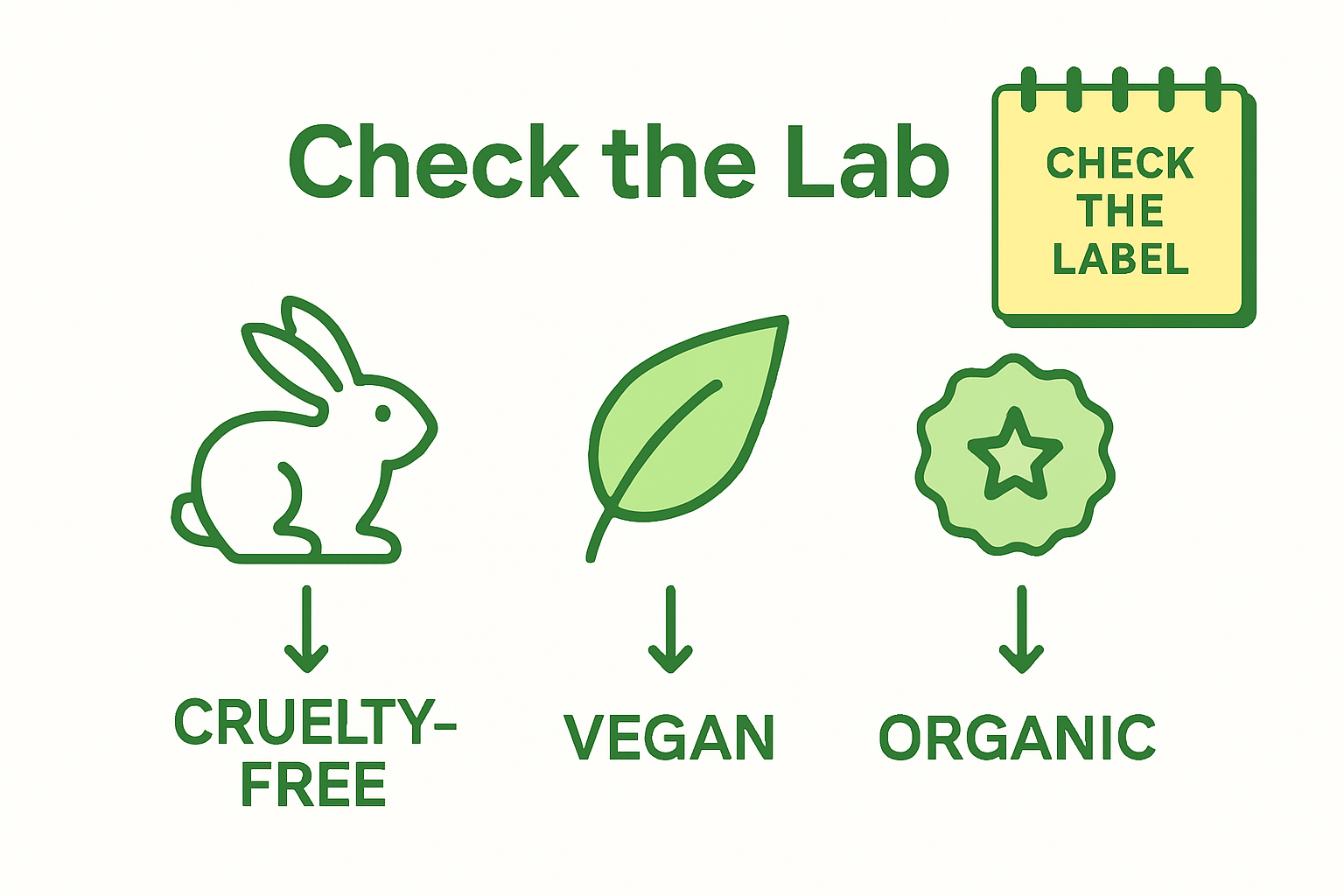 Certification icons for vegan skincare explained