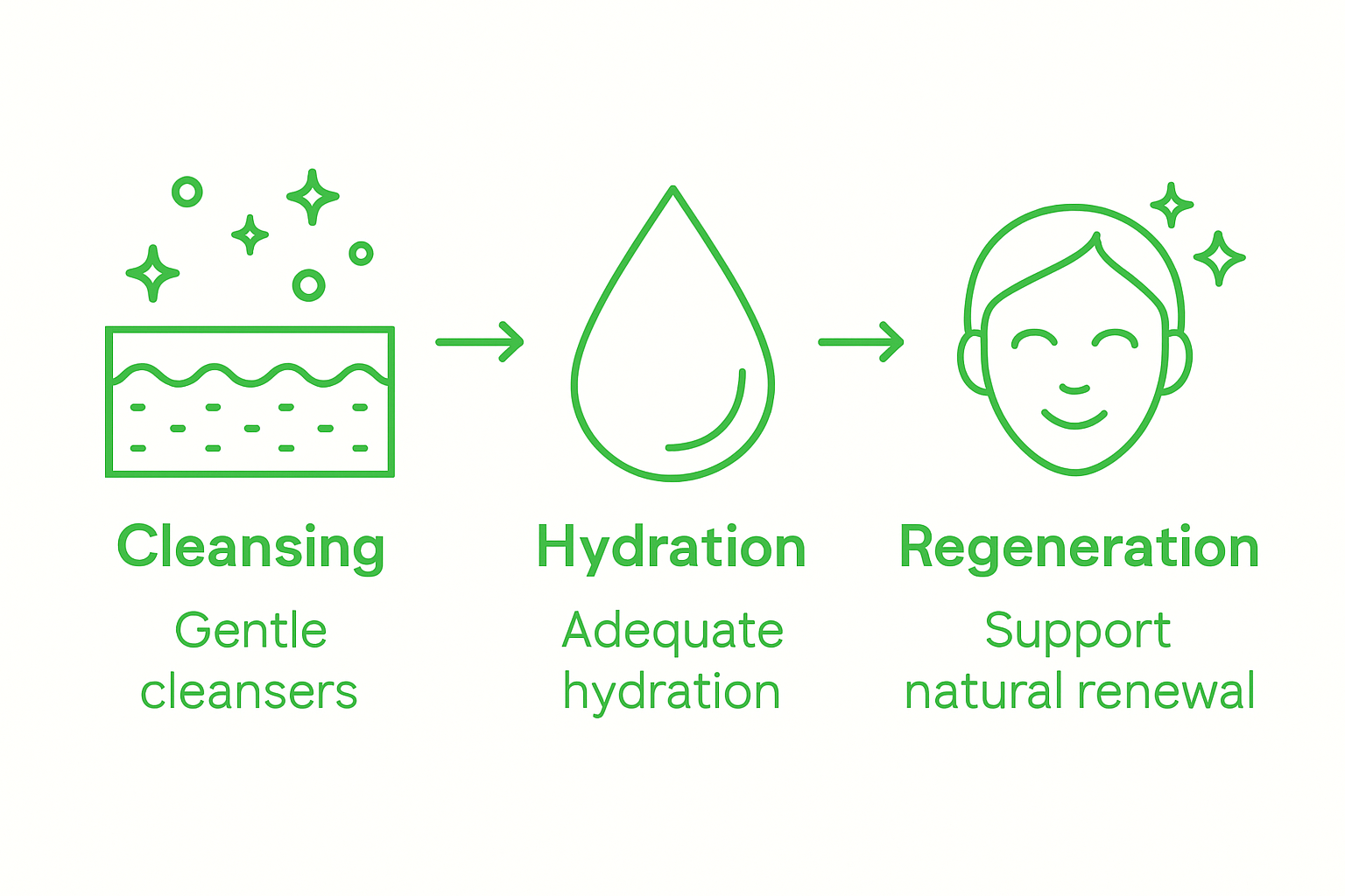 Infographic showing skin detox process steps