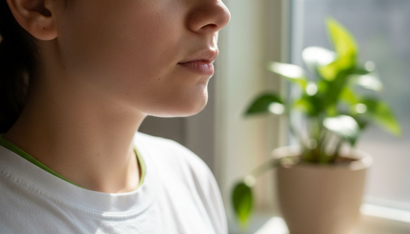Close-up natural skin texture in daylight