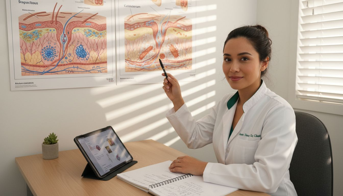 Dermatologist reviews skin microbiome chart