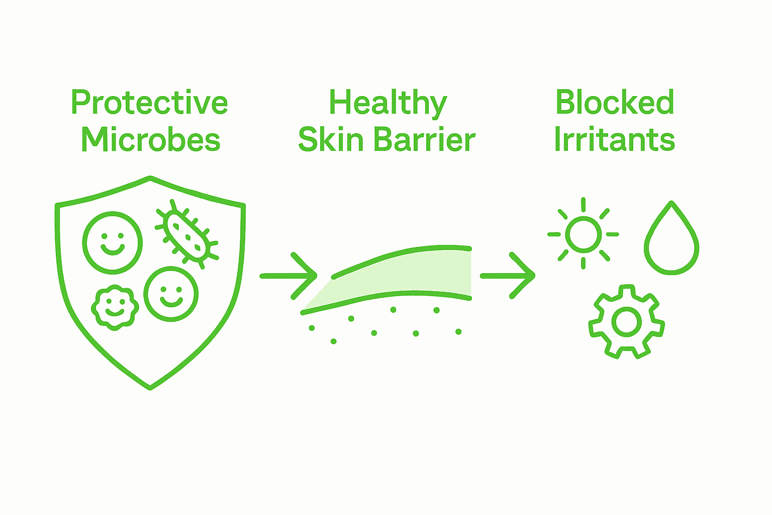 Infographic shows microbiome’s role in skin defense