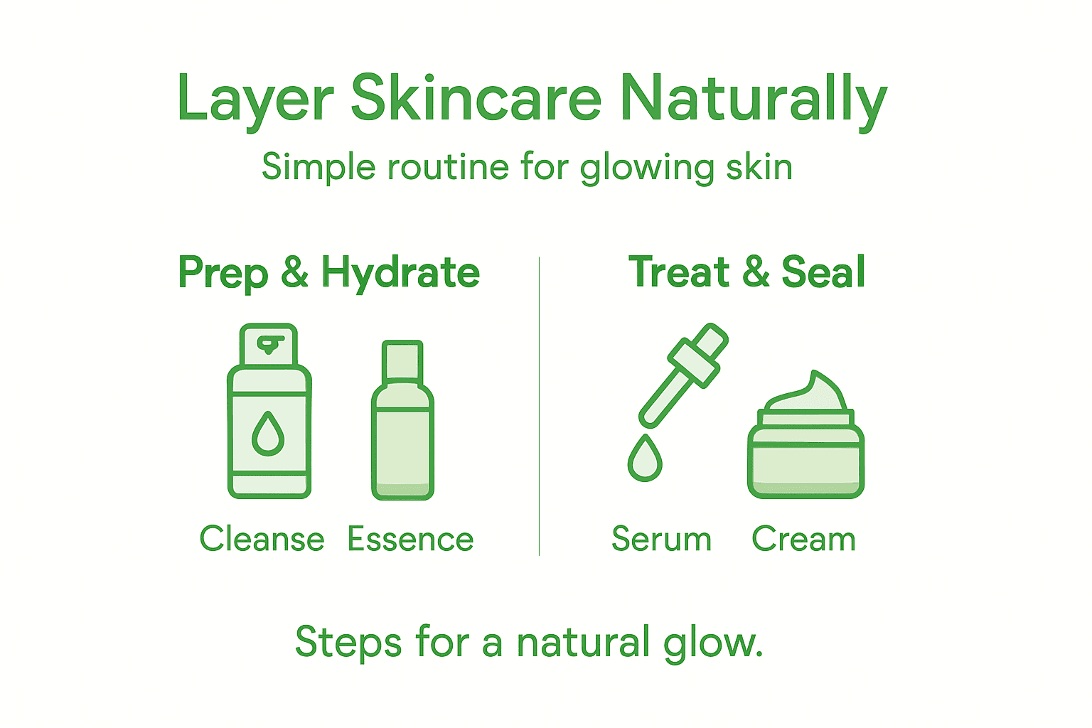 Infographic of skincare layering steps