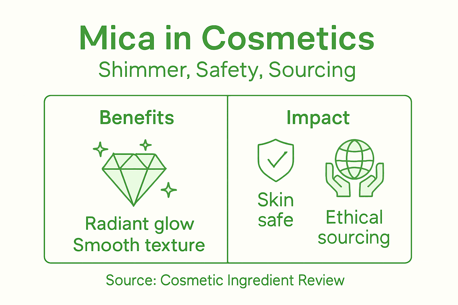 Infographic of mica properties and impact