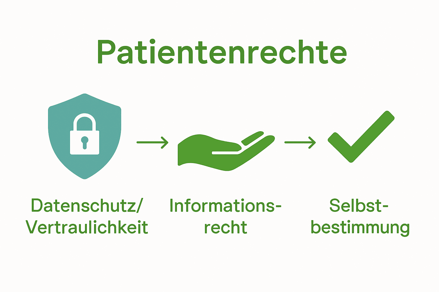 Infografik zeigt zentrale Patientenrechte bei Diagnosen