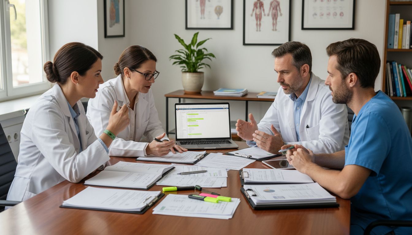 Fachärzte Befundbericht Schreibtisch