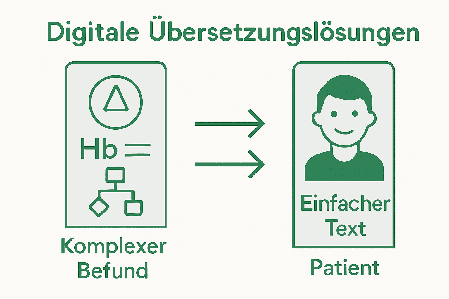 Vergleich zwischen komplexem Befund und verständlicher Übersetzung