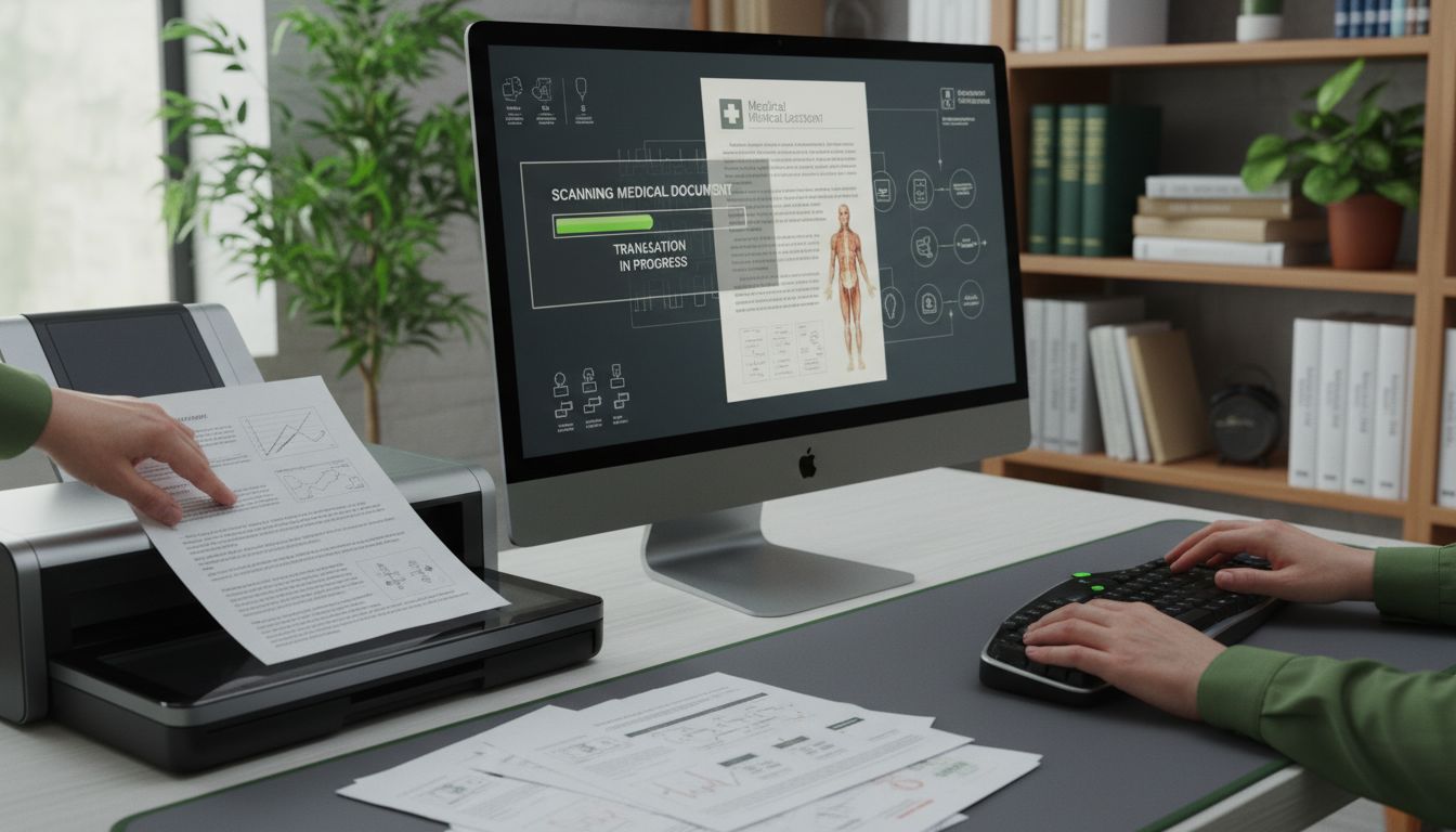 Translating medical documents digitally and manually