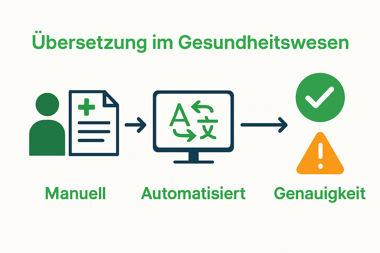 Infographic comparing translation methods in healthcare