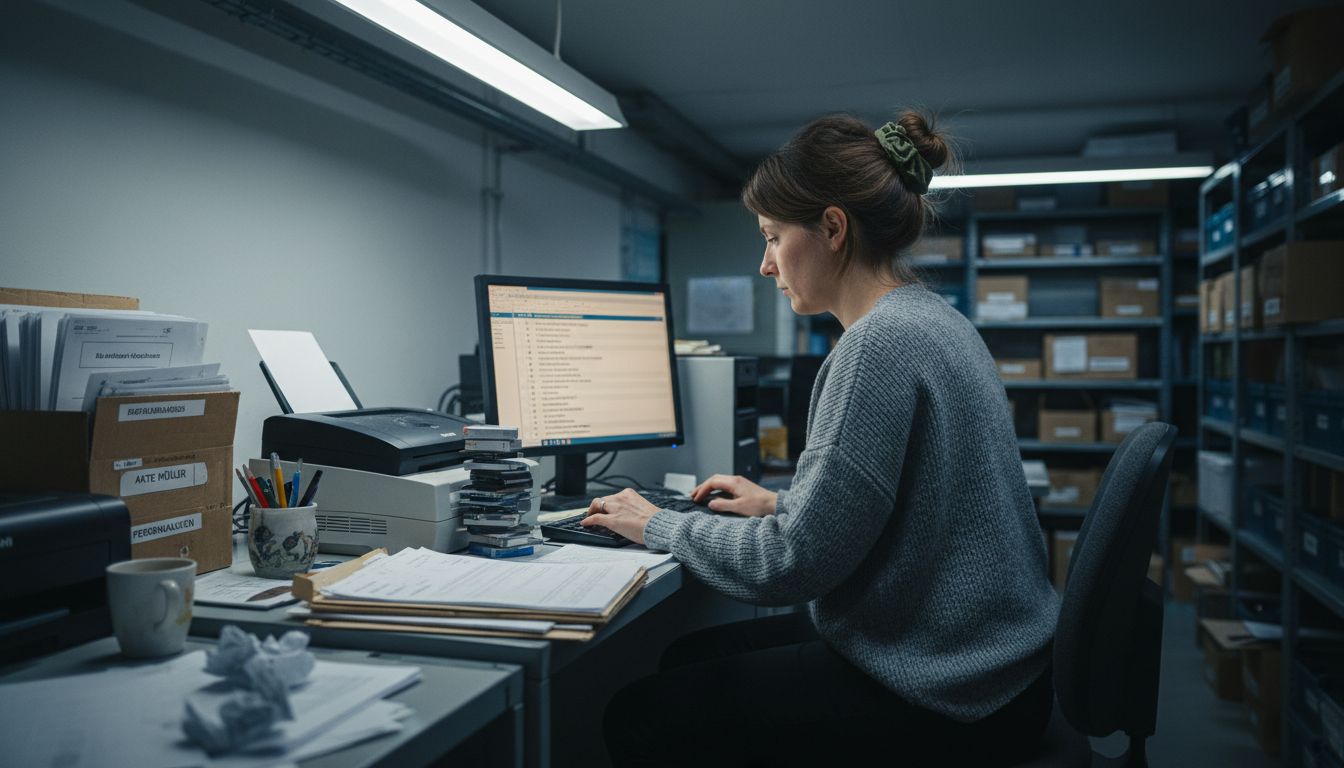 Ein Techniker lädt verschiedene medizinische Dateiformate hoch.