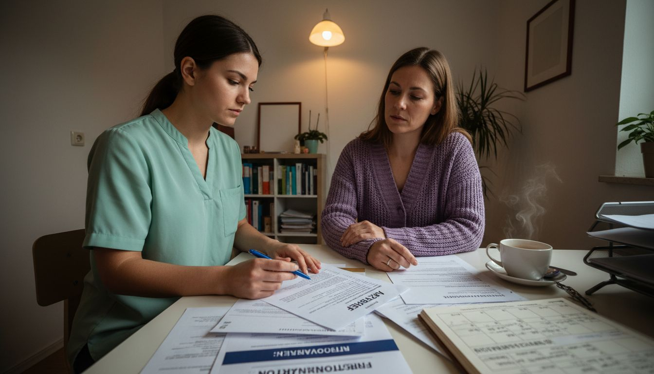 Die Ärztin bespricht den Befund mit ihrer Patientin.