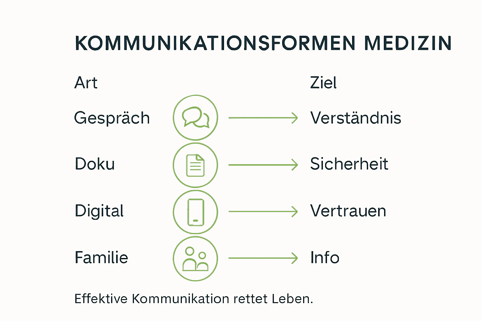 Übersicht: Kommunikationswege im Gesundheitsbereich