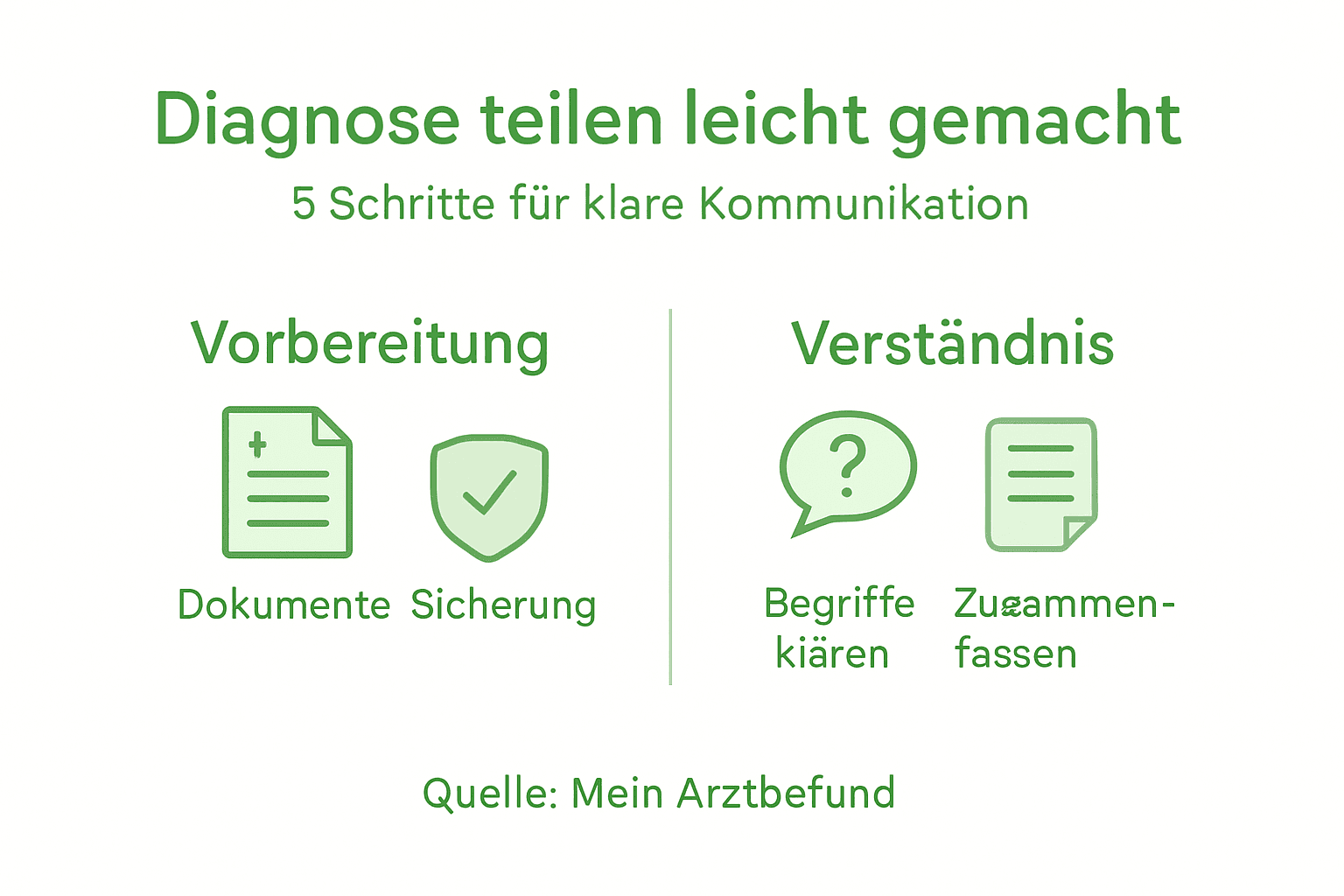 Infografik: Übersicht der Schritte für eine gelungene Kommunikation