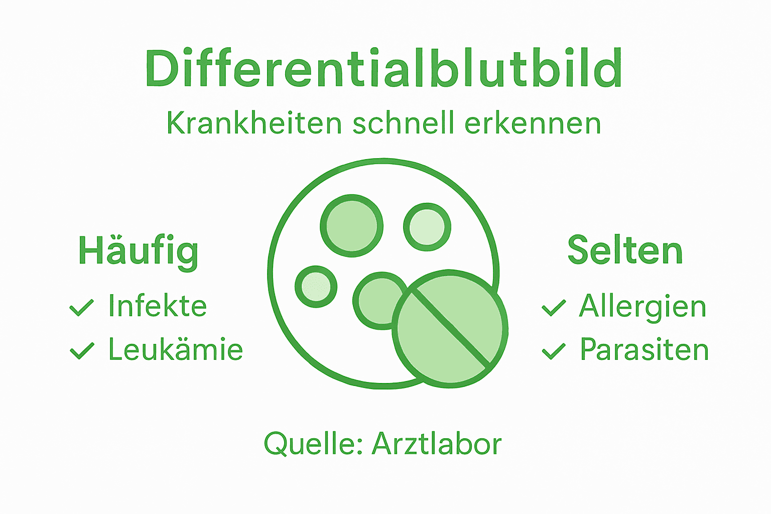 Grafische Übersicht: Das Differentialblutbild und typische Krankheitsbilder im Vergleich