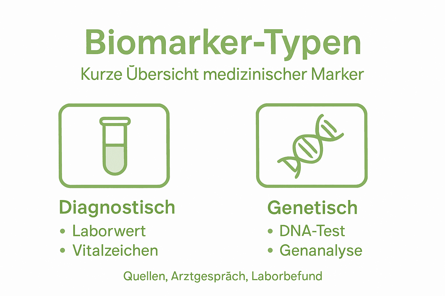 Infografik: Übersicht der verschiedenen Biomarker-Arten