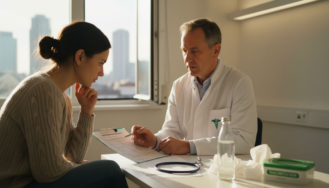 Der Patient notiert seine Beschwerden bereits vor dem Arzttermin.