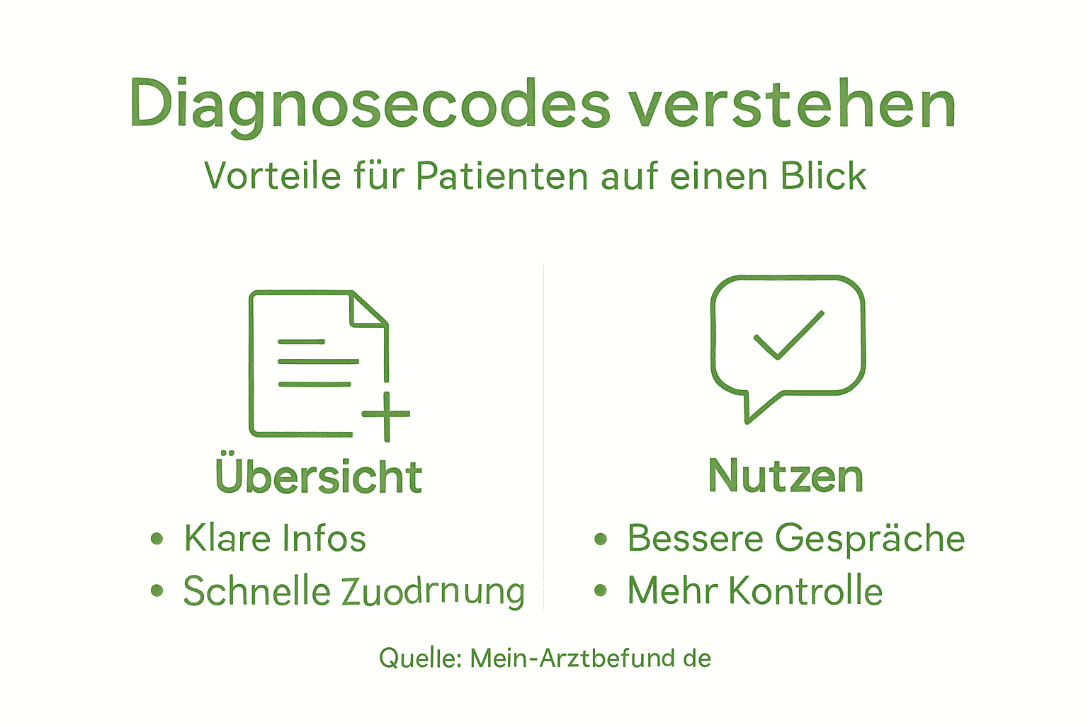 Übersicht: Diagnosecodes und ihre Vorteile für Patientinnen und Patienten
