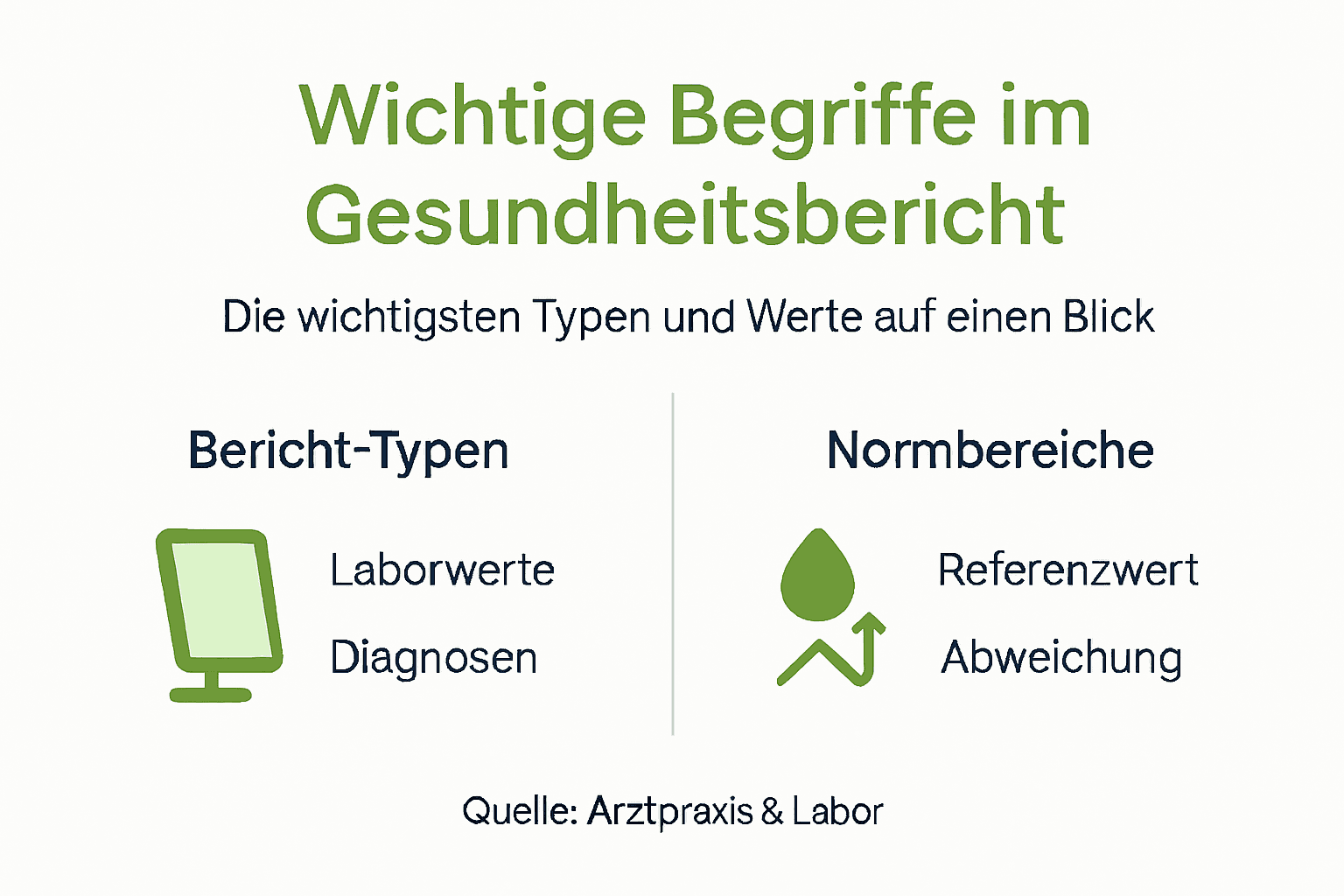Übersichtsgrafik: Berichte und Referenzbereiche im Gesundheitswesen