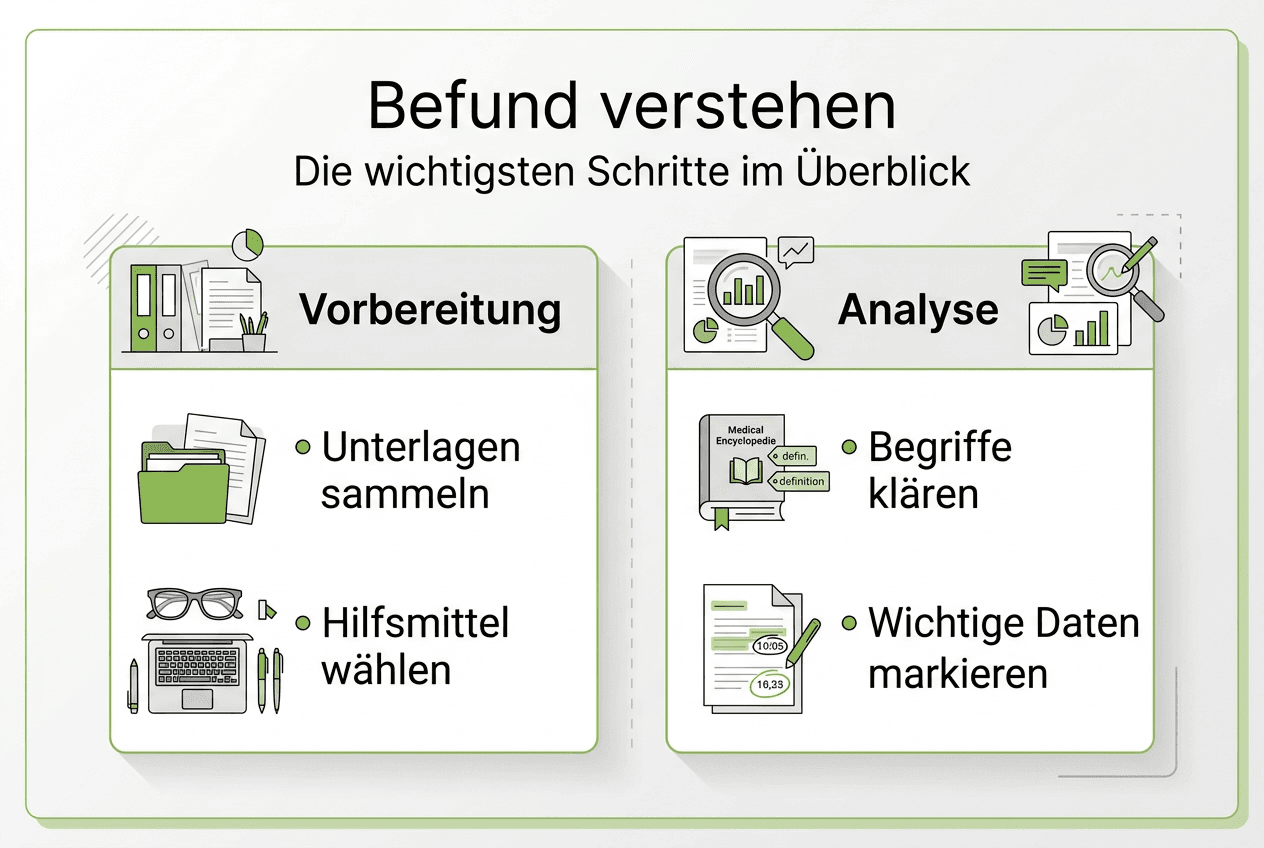 Schritt-für-Schritt-Anleitung: So lesen und verstehen Sie Ihren Befund mit Hilfe einer Infografik