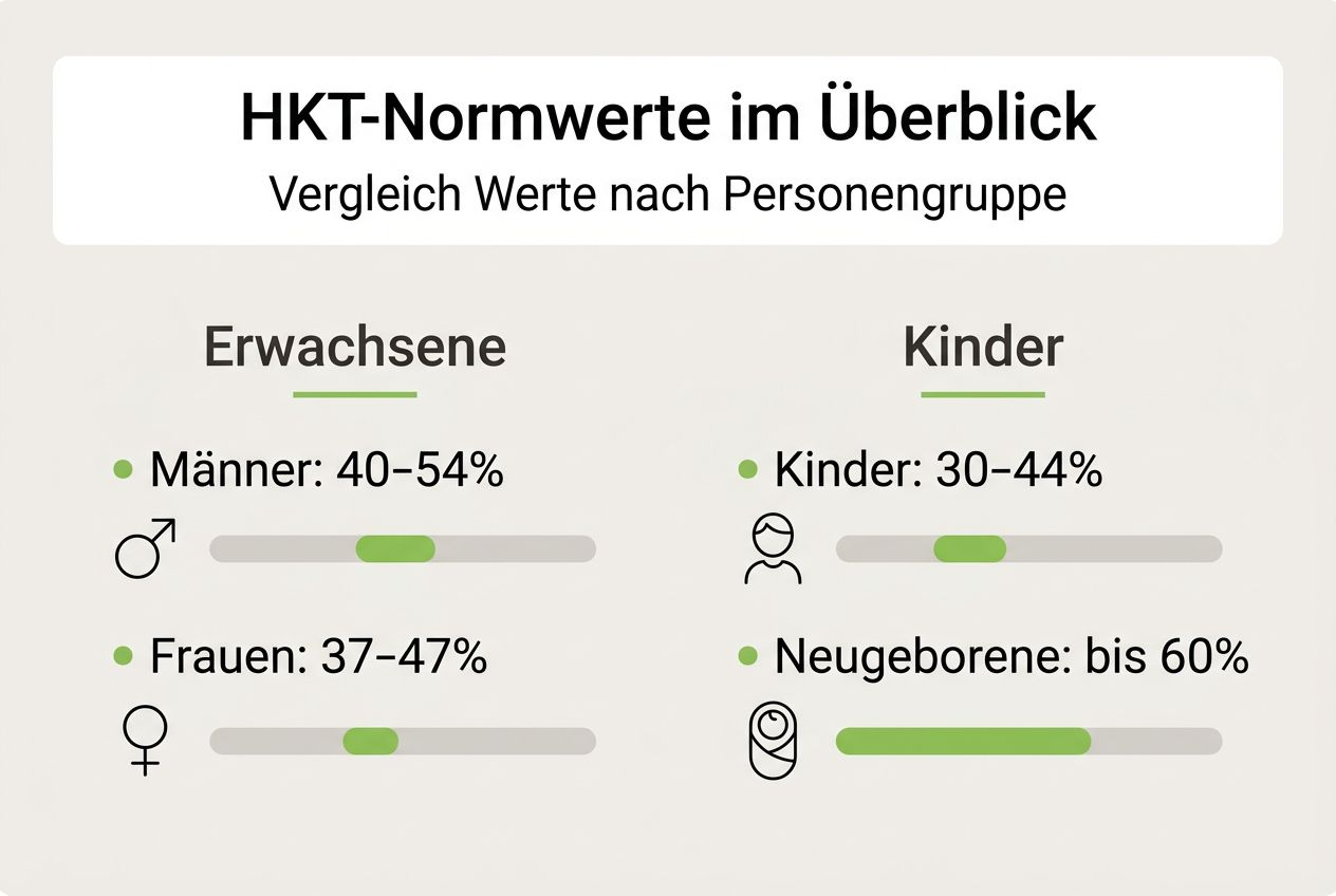 Übersicht: HKT-Referenzwerte nach Altersklassen