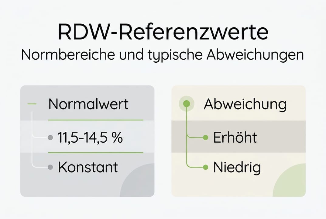 Übersicht: RDW-Normalwerte und typische Abweichungen auf einen Blick