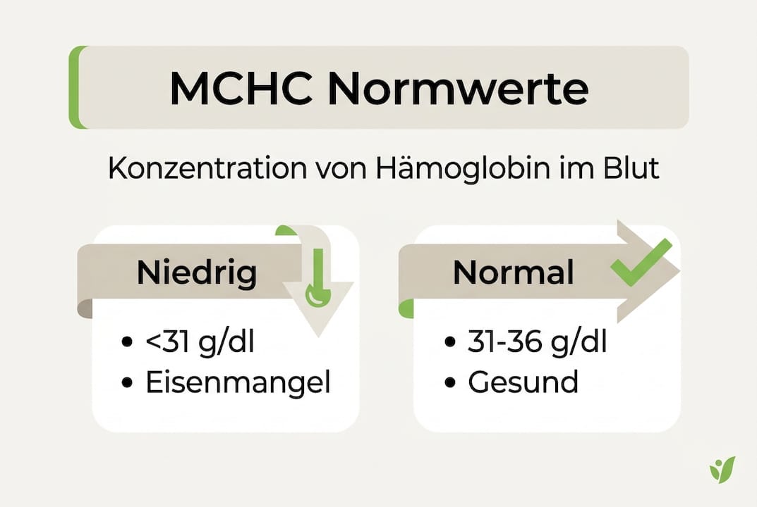 Grafische Übersicht zu MCHC-Normalwerten und Referenzbereichen