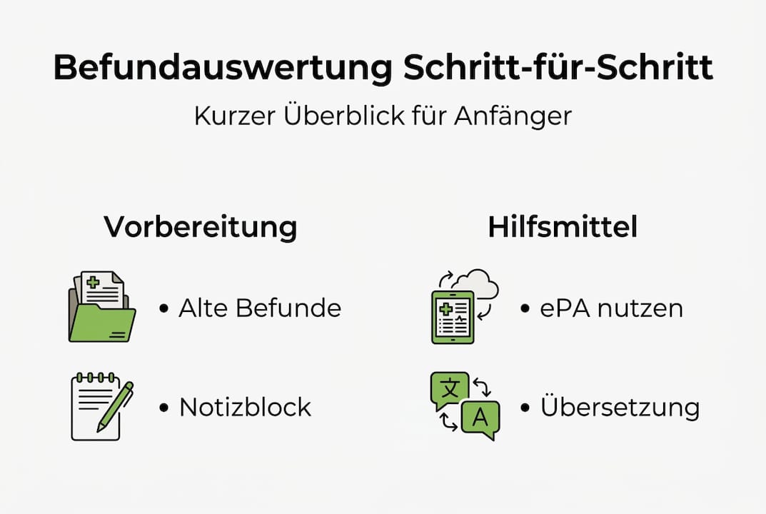 Schritt-für-Schritt-Anleitung zur Auswertung von Befunden als übersichtliche Infografik