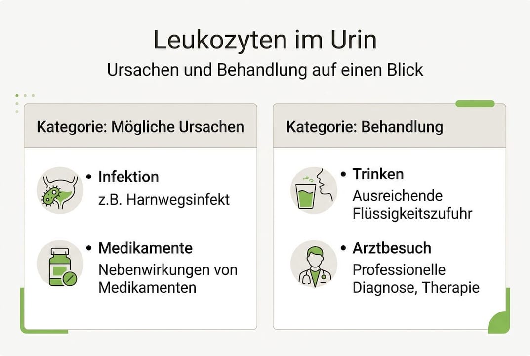 Infografik: Warum Leukozyten im Urin auftreten und was dagegen hilft