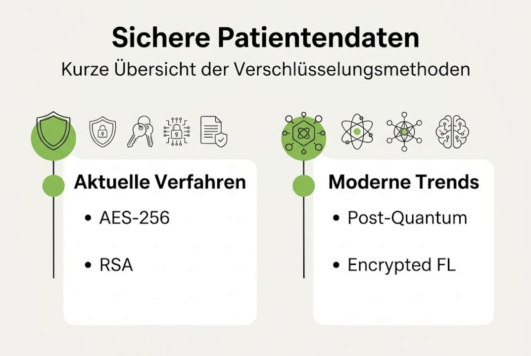 Infografik: Verschlüsselungslösungen im Gesundheitsbereich – ein Überblick