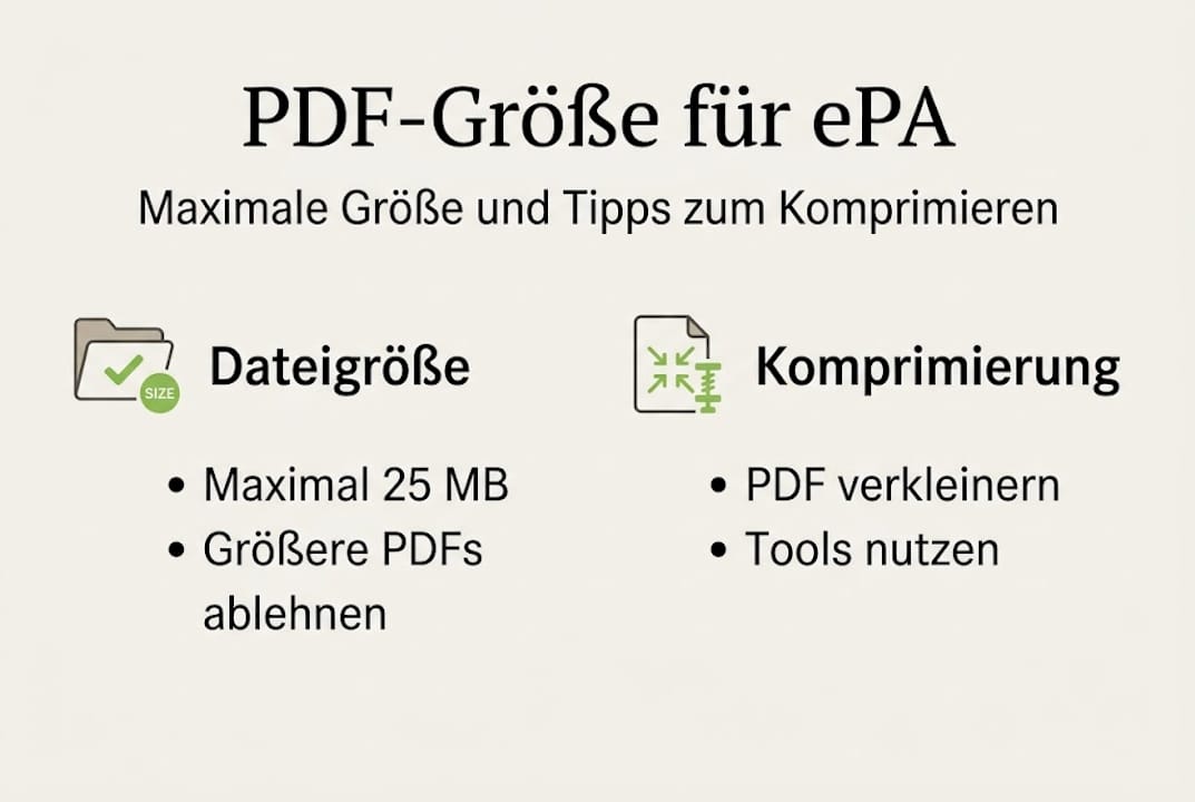 Übersicht: Wie groß darf eine PDF-Datei für die elektronische Patientenakte maximal sein?