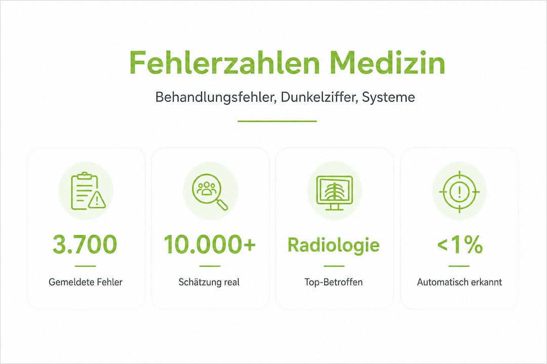 Grafik: Zahlen und Fakten zu Behandlungsfehlern auf einen Blick