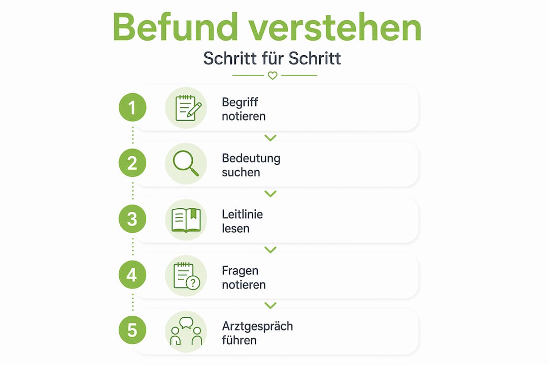 So entschlüsseln Sie Ihren medizinischen Befund – anschaulich erklärt in einer Infografik