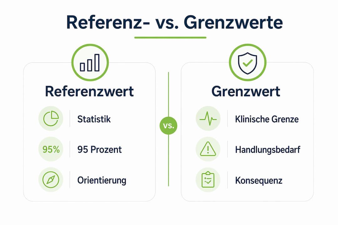 Übersicht: Was unterscheidet Referenzwerte von Grenzwerten?
