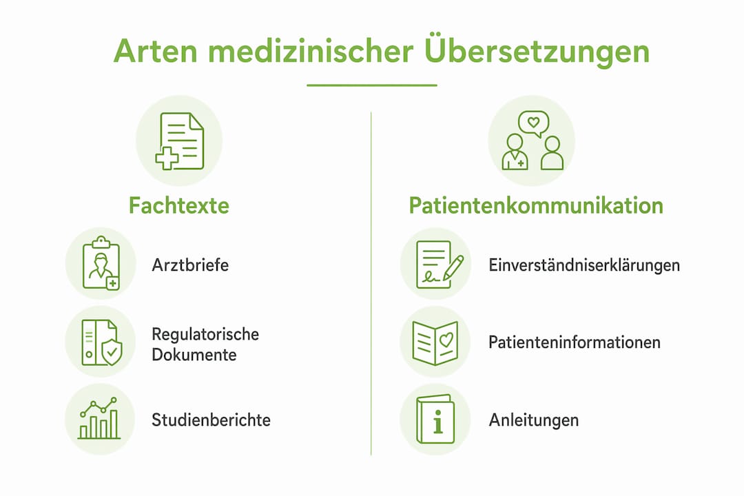 Übersicht: Verschiedene Formen der medizinischen Übersetzung