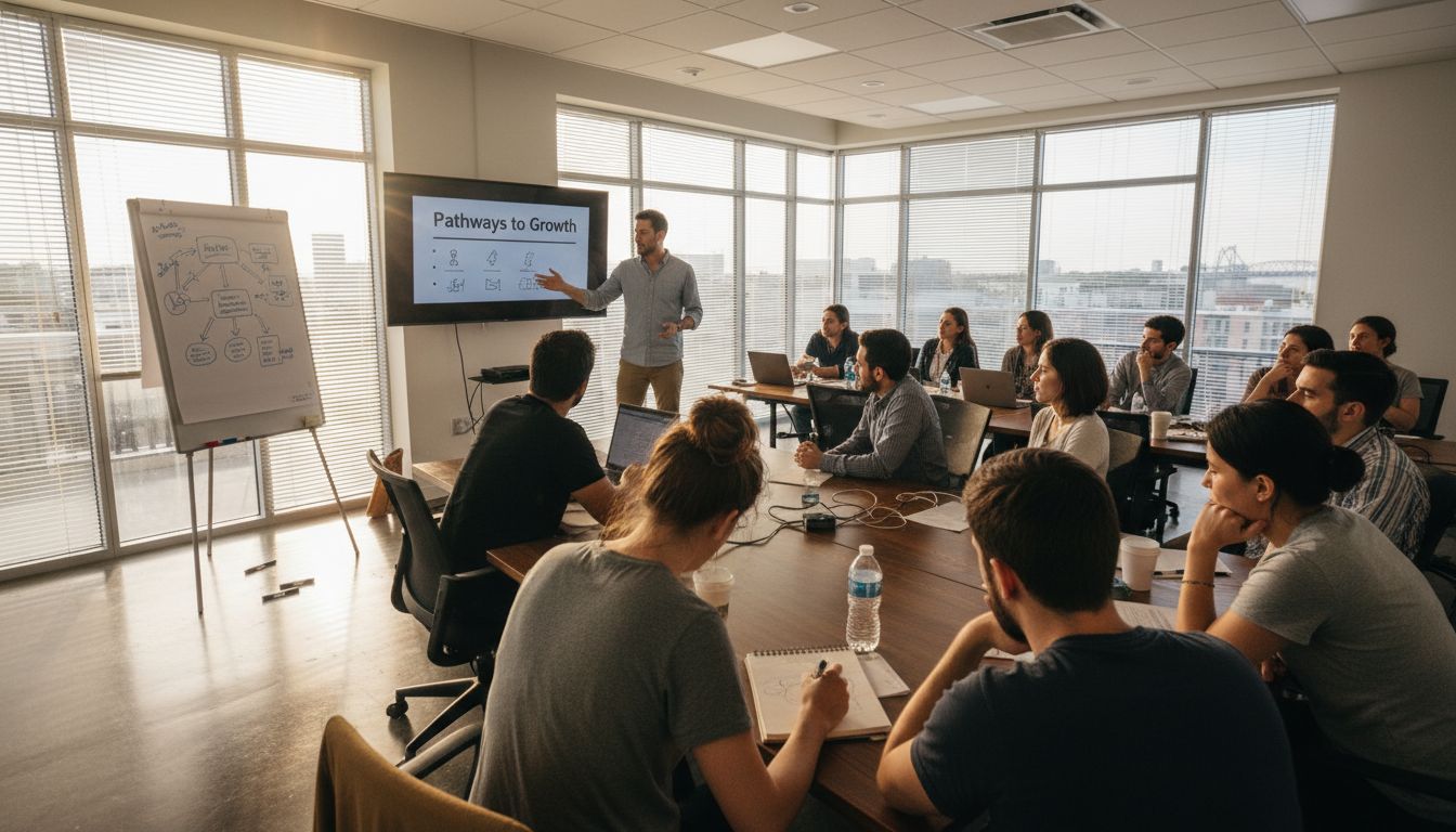 Cohort participating in startup bootcamp workshop